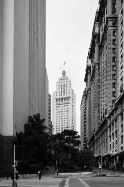 SAO PAULO, BRAZIL - MAY25, 2018: The Altino Arantes Building, also known as the Banespa Building, and most popularly by Banespao is an important skyscraper located in So Paulo, Brazil. clipart