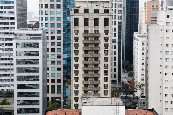 Camadas Edifícios Centro São Paulo Brasil Arquitetura Antiga Nova Construções — Fotografia de Stock