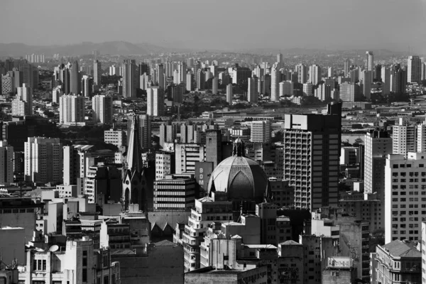 상파울루 브라질 아름다운 화창한 하늘이 파울리스타 애비뉴 주변의 — 스톡 사진