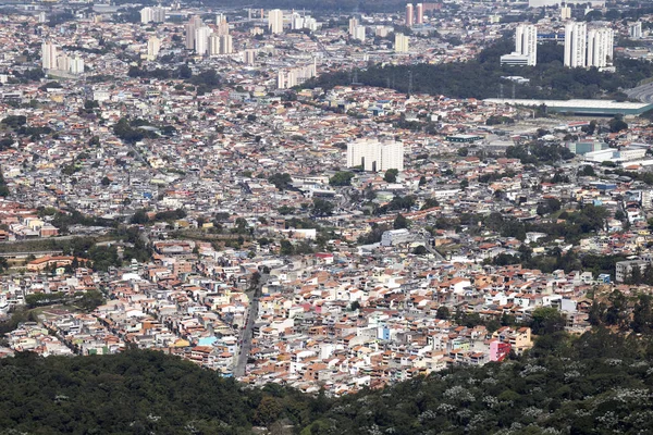 Vista São Paulo Pico Jaragu Que Montanha Mais Alta Cidade — Fotografia de Stock