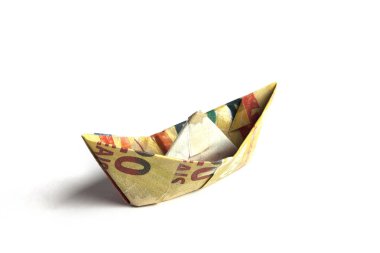 tekne şeklinde banknot, finansal kavram 