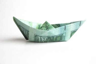 tekne şeklinde banknot, finansal kavram 