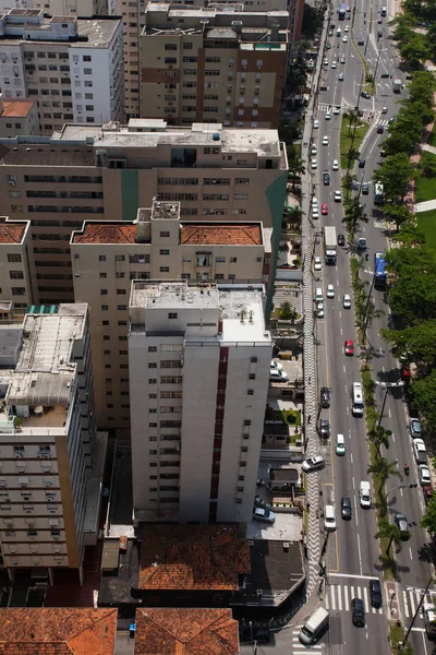 Vista Aérea Arquitetura Cidade Santos Durante Dia — Fotografia de Stock