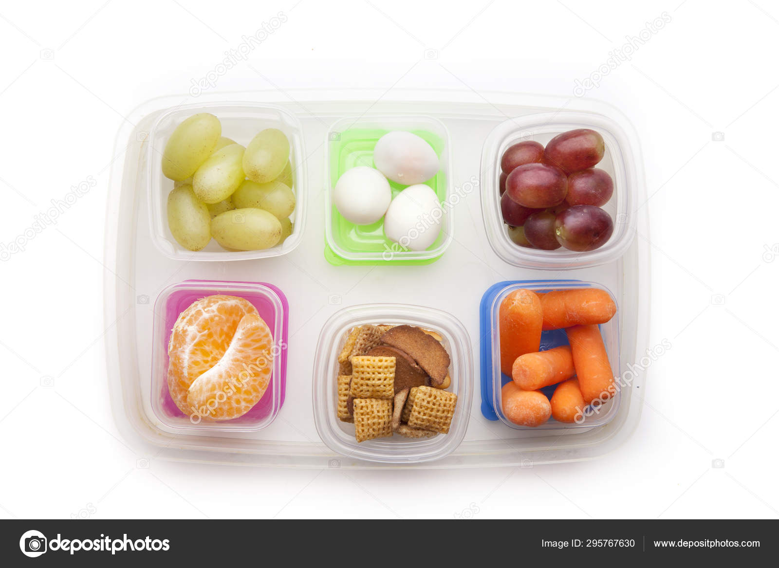 School Lunch Box Snacks Kids White Background Back School Healthy Stock