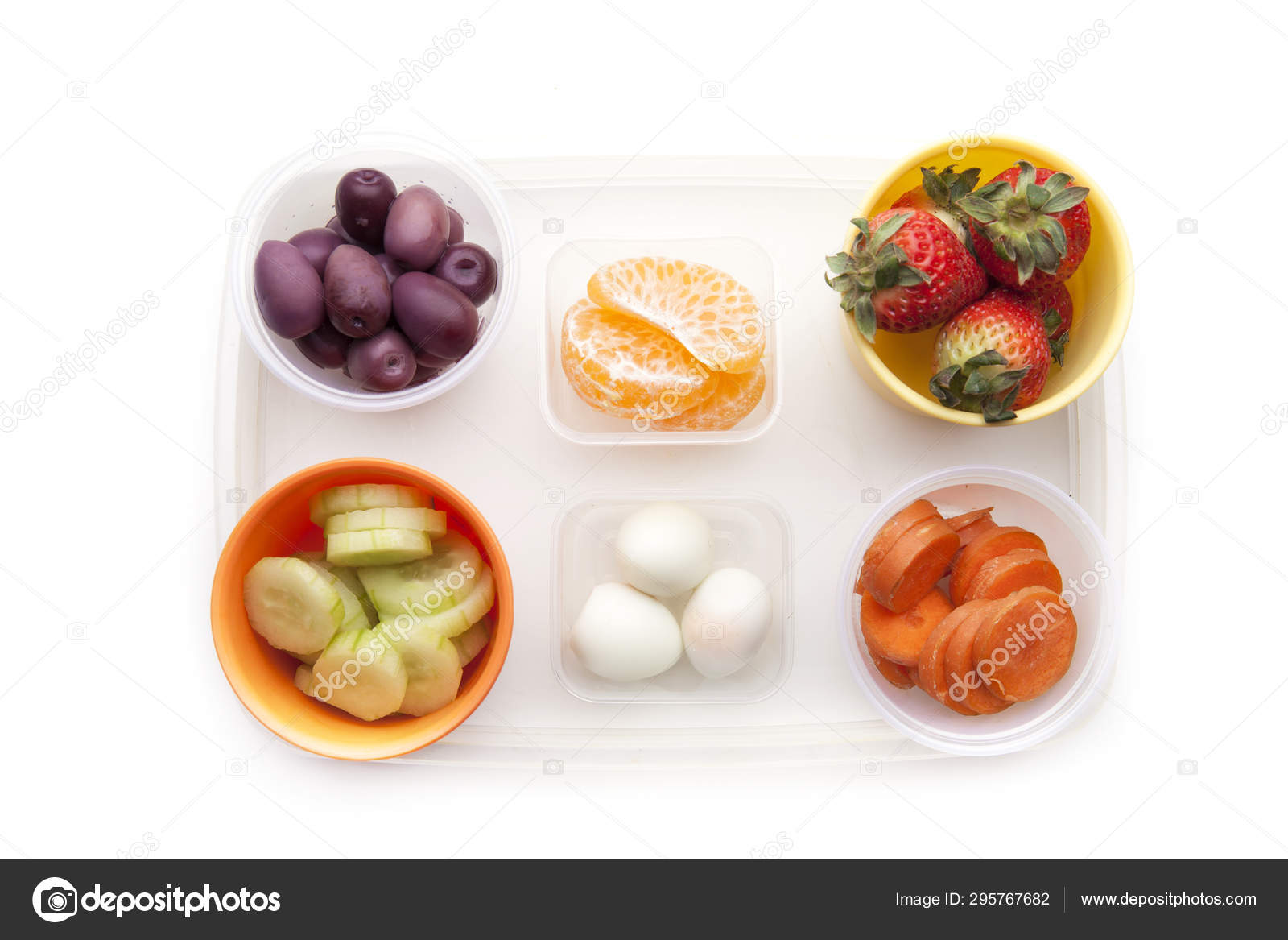 School Lunch Box Snacks Kids White Background Back School Healthy