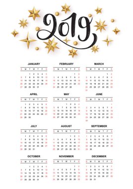 Takvim tasarım konsepti 2019