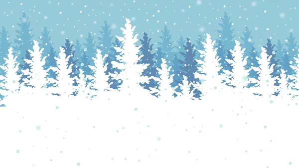 Зимова сцена на відкритому повітрі Векторні ілюстрації . — стоковий вектор