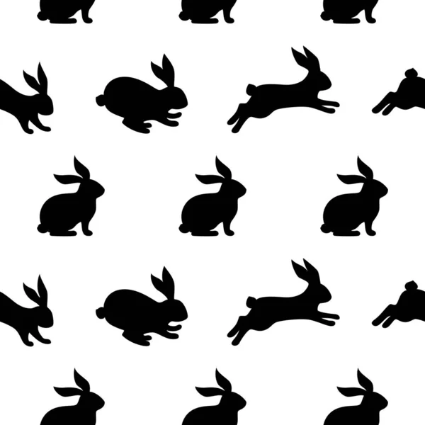 シームレスなウサギのパターン、イースター休日のシンボル. — ストックベクタ