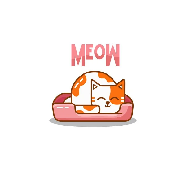 Lazy Cat Just Want Eat Vectors Illustrations — Stock Vector