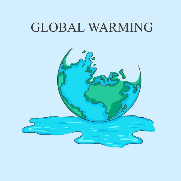 Illustrationen Vektoren Der Globalen Erwärmung — Stockvektor