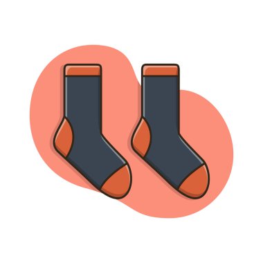 Çorap Aksesuarları Vektör Tasarım İllüstrasyonu