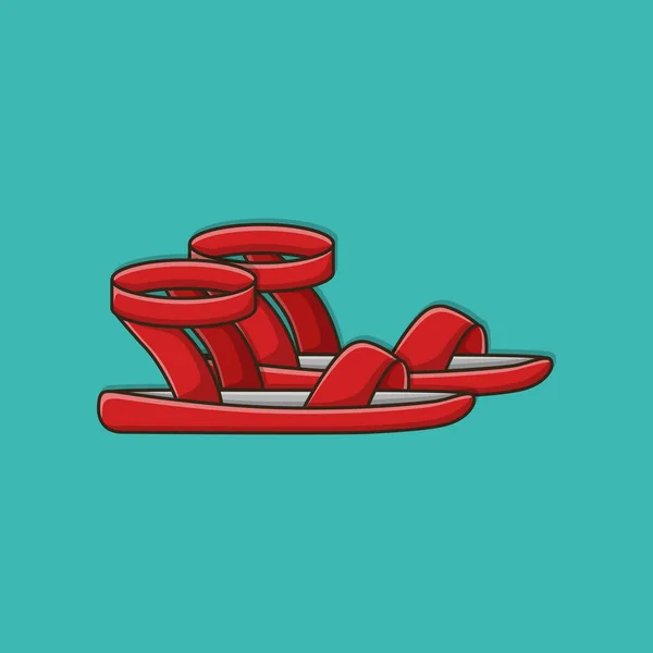 Sandalias Mujer Vector Icono — Vector de stock