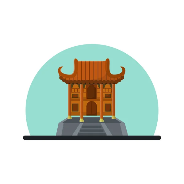 Traditionelles Haus Aus Asien Kultur Architektur Vektor Illustration Konzeptionelle — Stockvektor