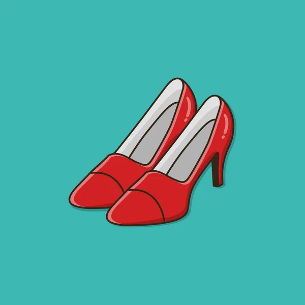 Damen Schuhe Vektor Illustration — Stockvektor