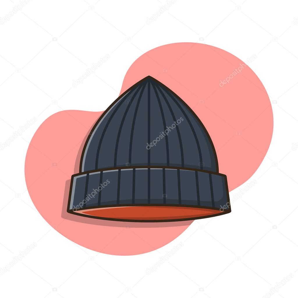Skullcap hat Vector Design Illustration