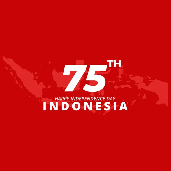 Happy Independence Day Indonesien Vektor Banner Indonesien Karte Hintergrund Illustration Vektorgrafiken