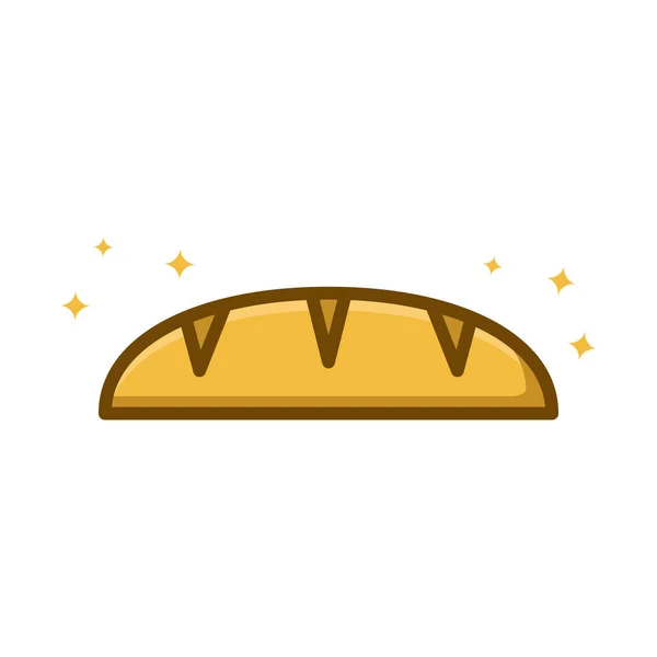 Sticker Bread Food Vector Logo Cartoon Cuire Four Icône Cuisson — Image vectorielle