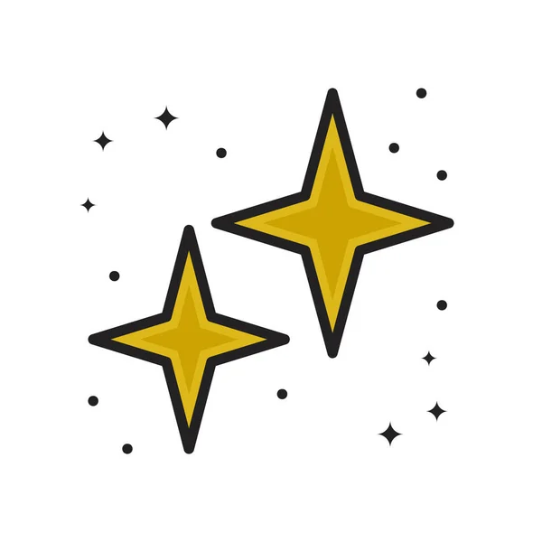 Star Icon Cartoon Filled Line Style Astronomie Illustration Vectorielle Logo — Image vectorielle