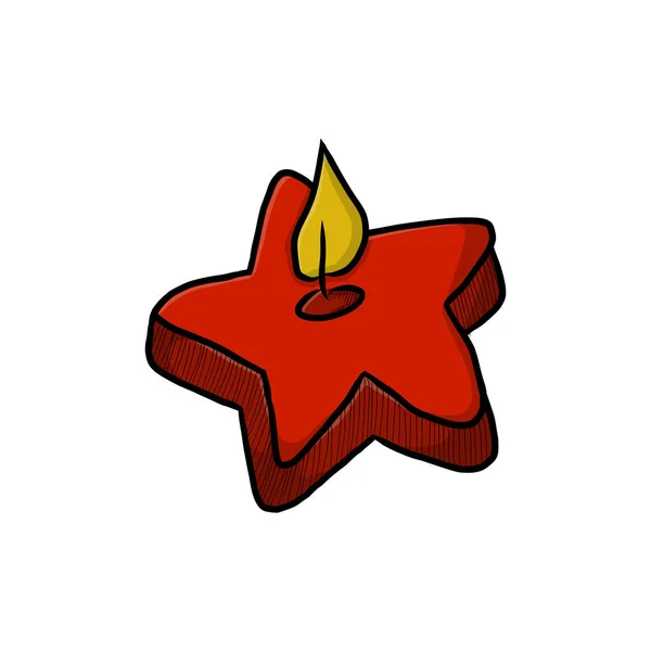 Mum Yıldızı Aromaterapi Logosu Klasik Çekimi Vektör Kavramı Rahatlamak Için — Stok Vektör