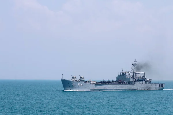 Surabaya Indonesia April 21Th 2019 Indonesian Navy Sail Kri Teluk — Stock Photo, Image