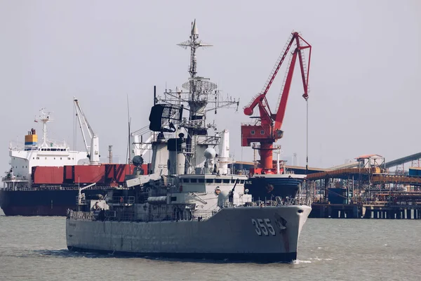 Surabaya Indonesia April 21Th 2019 Indonesian Navy Sail Kri Kri — Stock Photo, Image