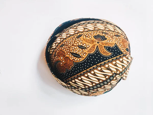 Blankon Chapeau Culture Ethnique Traditionnelle Avec Motif Batik Indonésie Javanaise — Photo