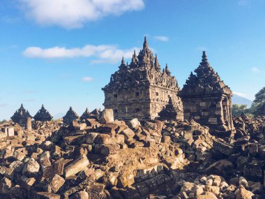 Plaosan Kompleksi tapınağında Candi Plaosan veya Plaosan Tapınağı, Prambanan, Klaten, Orta Java, Endonezya