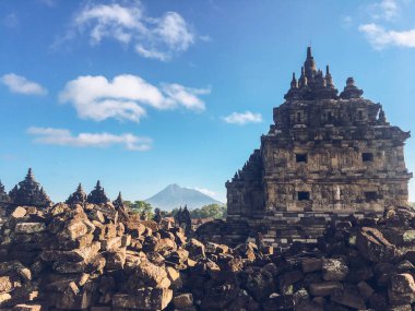 Plaosan Kompleksi tapınağında Candi Plaosan veya Plaosan Tapınağı, Prambanan, Klaten, Orta Java, Endonezya