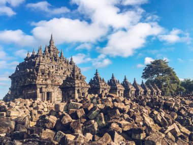 Plaosan Kompleksi tapınağında Candi Plaosan veya Plaosan Tapınağı, Prambanan, Klaten, Orta Java, Endonezya