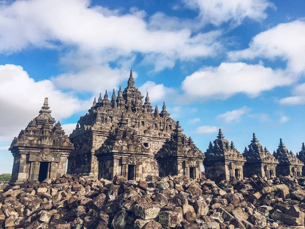 Plaosan Kompleksi tapınağında Candi Plaosan veya Plaosan Tapınağı, Prambanan, Klaten, Orta Java, Endonezya