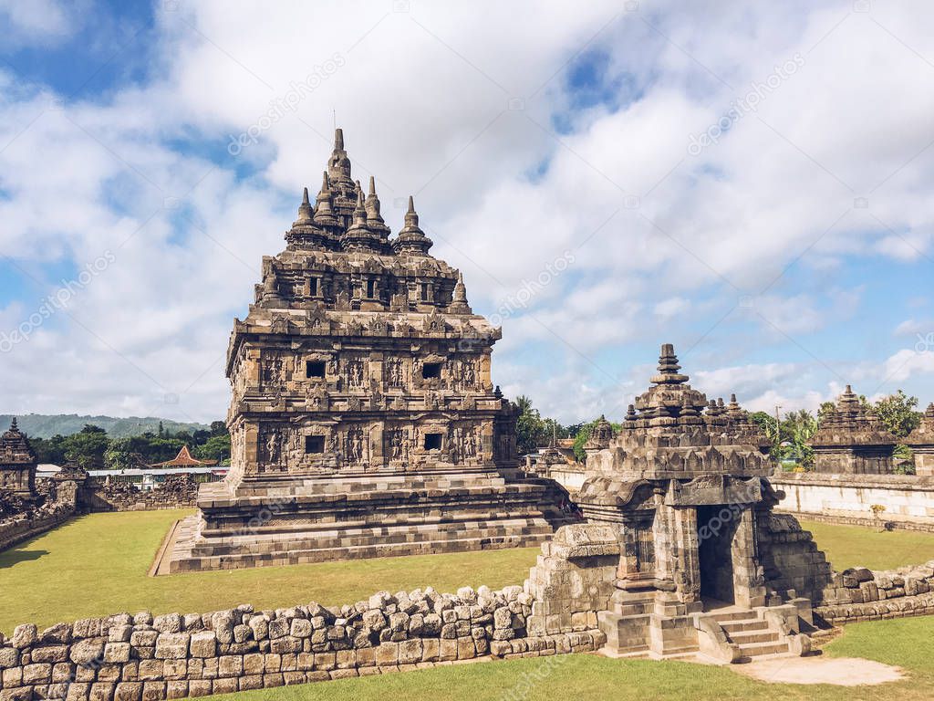 Candi Plaosan or Plaosan Temple in Plaosan Complex temple, Bugisan village, Prambanan, Klaten Regency near Yogyakarta, Central Java, Indonesia