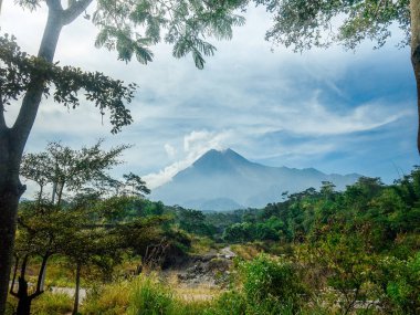 Merapi Volcano Mountain manzaralı, Yogyakarta, Endonezya