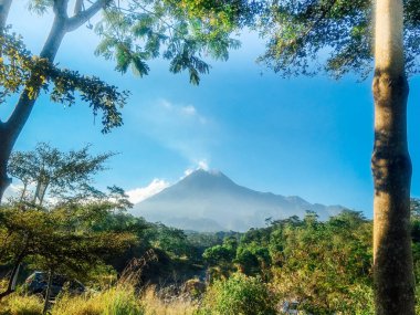 Merapi Volcano Mountain manzaralı, Yogyakarta, Endonezya