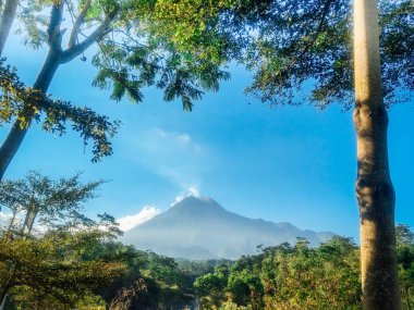 Merapi Volcano Mountain manzaralı, Yogyakarta, Endonezya