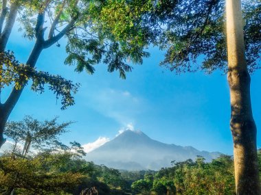 Merapi Volcano Mountain manzaralı, Yogyakarta, Endonezya