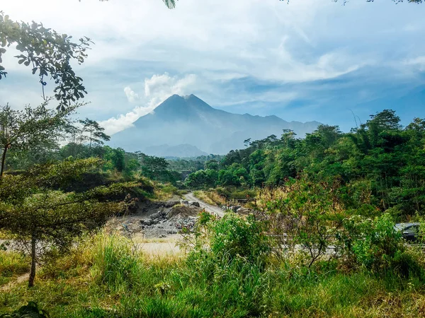 Malerischer Blick Auf Den Merapi Yogyakarta Indonesien — Stockfoto
