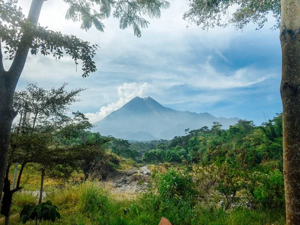 Malerischer Blick Auf Den Merapi Yogyakarta Indonesien — Stockfoto