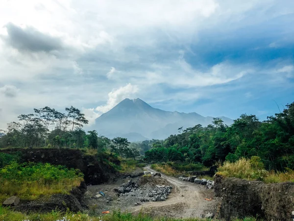 印尼日惹默拉皮火山的美景 — 图库照片