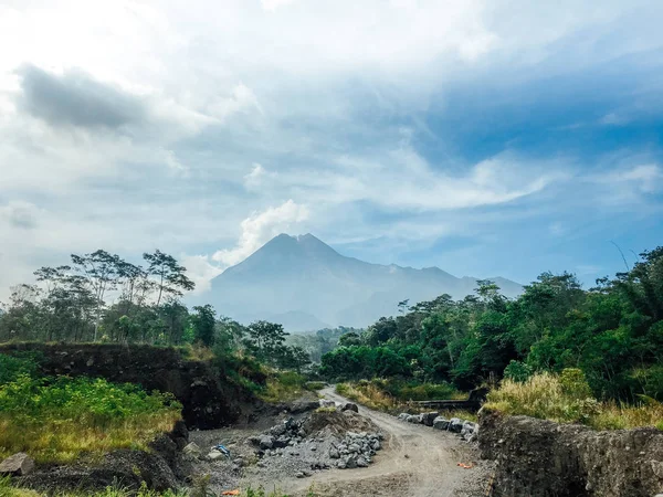印尼日惹默拉皮火山的美景 — 图库照片