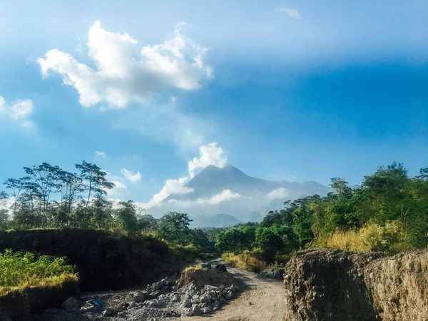 Scenic View Merapi Volcano Mountain Yogyakarta Indonesia — Stock Photo, Image