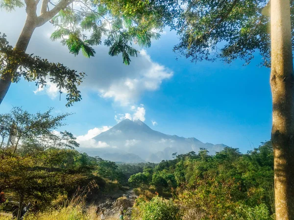 Malerischer Blick Auf Den Merapi Yogyakarta Indonesien — Stockfoto