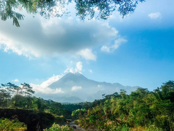 印尼日惹默拉皮火山的美景 — 图库照片