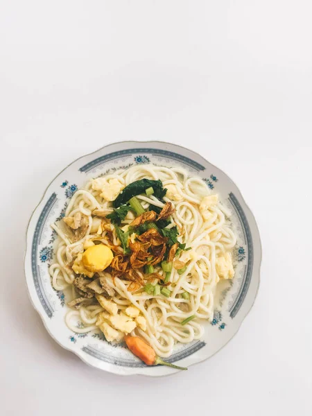 Bakmi Jowo Fideos Java Fideos Tradicionales Indonesios Java Central Indonesia —  Fotos de Stock