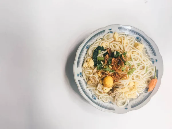 Bakmi Jowo Macarrão Java Macarrão Comida Tradicional Indonésia Java Central — Fotografia de Stock