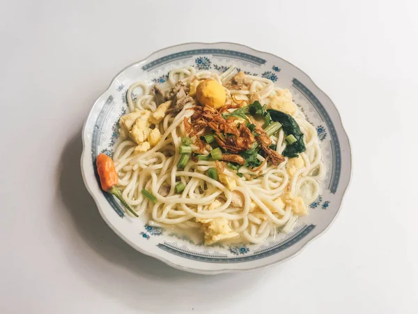 Bakmi Jowo Macarrão Java Macarrão Comida Tradicional Indonésia Java Central — Fotografia de Stock