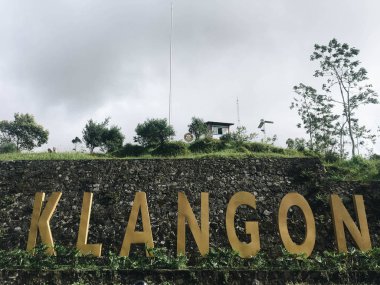 Klangon alanında Merapi Dağı güzel bir görünümü ile mimari