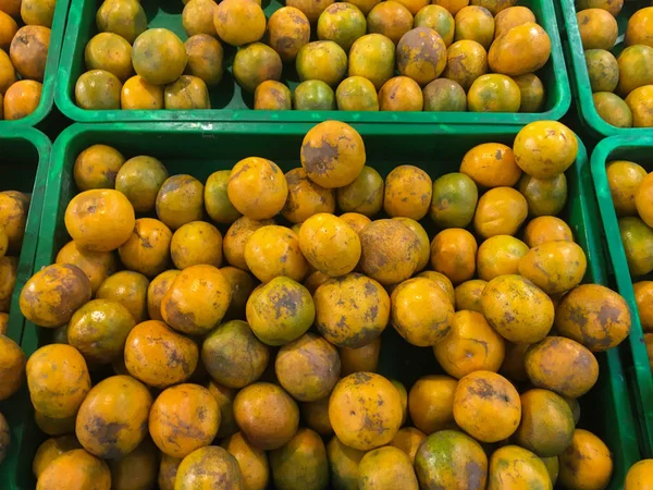 Frutas Saludables Frutas Naranja Fondo Muchas Frutas Naranja Tienda — Foto de Stock