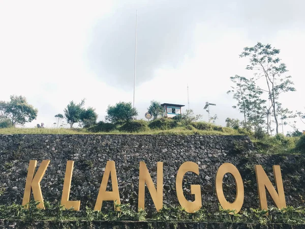 Architettura Con Una Splendida Vista Sul Monte Merapi Nella Zona — Foto Stock