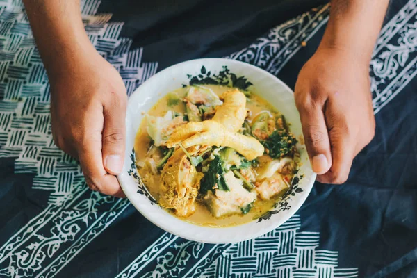 Rujak Soto Est Une Cuisine Typique Traditionnelle Région Banyuwangi Java — Photo