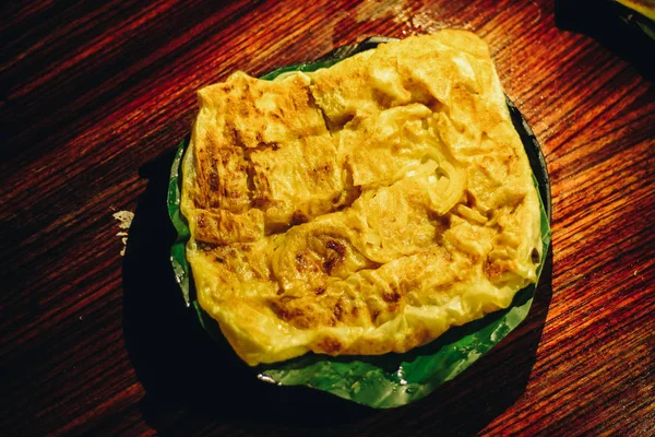 Roti Canai Eller Canai Bröd Eller Parata Bröd Eller Prata — Stockfoto